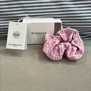 Givenchy Pink Jacquard Hair Scrunchie